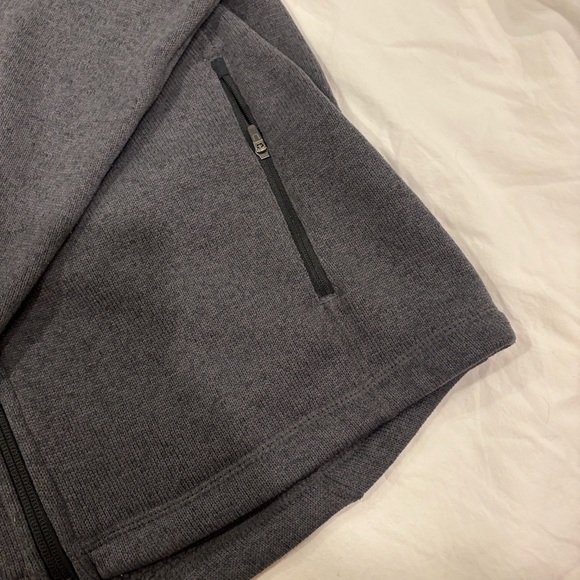 L.L. Bean Men's Charcoal Sweater Fleece Full Zip Jacket - Picture 4 of 8